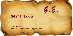 Gál Edda névjegykártya